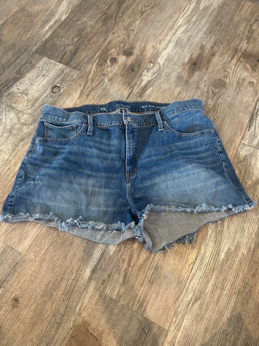 NEW without tags! J. Crew Mid rise denim cut off shorts 35